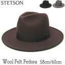 帽子 STETSON(ステットソン) ウールフエルト中折れ帽 秋冬 メンズ ヴィンテージ [大きいサイズの帽子アリ]