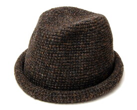 帽子 ”NOL(ノル)” 細編みウール中折れ帽 ロール Island Hat ハット 父の日 メンズ 秋冬 [大きいサイズの帽子アリ][小さいサイズの帽子あり]