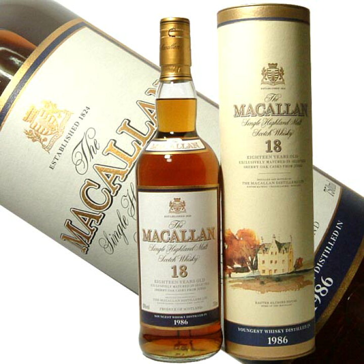 楽天市場】マッカラン 18年 [1986]年蒸留 正規品 750ml 43度 (Macallan 