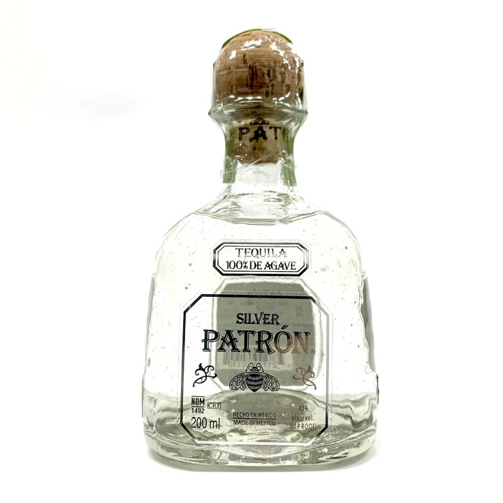 楽天市場】パトロン シルバー テキーラ 200ml 40度 ベビーサイズ 