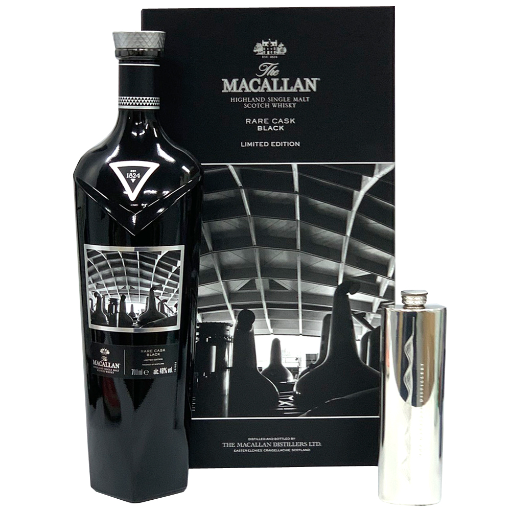 限定オリジナルスキットル付マッカラン レアカスク ブラック 700ml 48度 箱付 The Macallan RARE CASK BLACK  スペイサイドモルト シングルモルト スコッチウイスキー SpeysideMalt single malt scotch whisky kawahc  