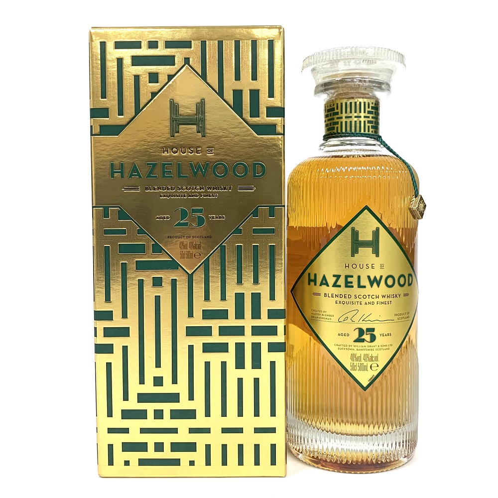 ヘーゼルウッド 25年 500ml 40度 箱付 House of Hazelwood Blended Scotch Whisky ブレンデッドスコッチウイスキー イギリス英国スコットランド kawahc