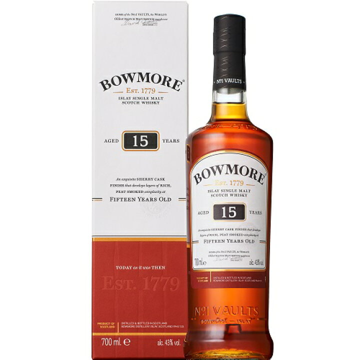 楽天市場】ボウモア 15年 700ml 43度 シェリー 箱付 Bowmore 