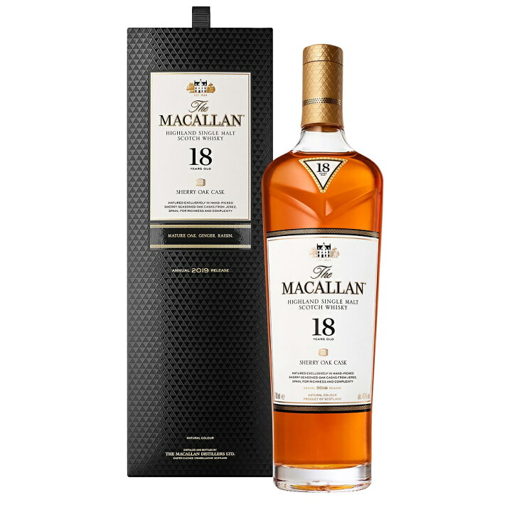 楽天市場】マッカラン 18年 シェリー[2020] 700ml 43度 正規輸入品 箱  