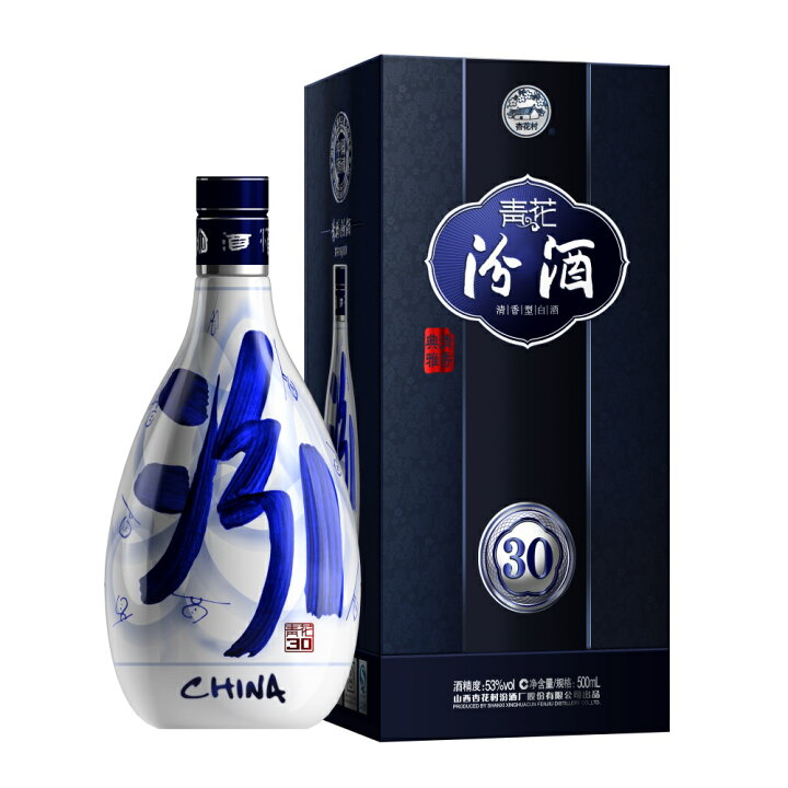 楽天市場】汾酒 30年 陳醸 汾酒 500ml 53度 陶器瓶 正規品 箱付 Fen 