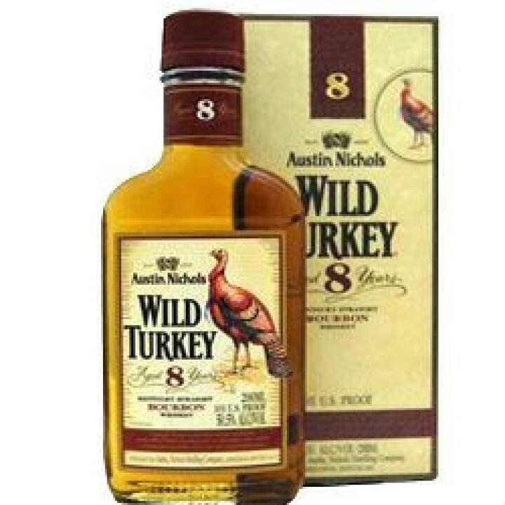 楽天市場】ワイルドターキー 8年 フラスク 200ml 50.5度 正規品 箱付 