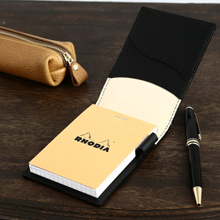 楽天市場】RHODIAカバー 本革製 フルベジタブルタンニン ヌメ革 メモ帳 