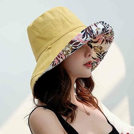 アウトドア 帽子 レディース ハットUVカット 日よけ つば広 紫外線対策 日焼け防止 サイズ調節可能 折りたたみ おしゃれ リバーシブル 送料無料
