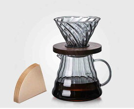耐熱ガラス 珈琲 コーヒーサーバー ドリッパー セット ドリッパー コーヒーサーバー 500ml 2～4人分 北欧 おしゃれ シンプル クリア コーヒーピッチャー ジャグ ポット カフェ