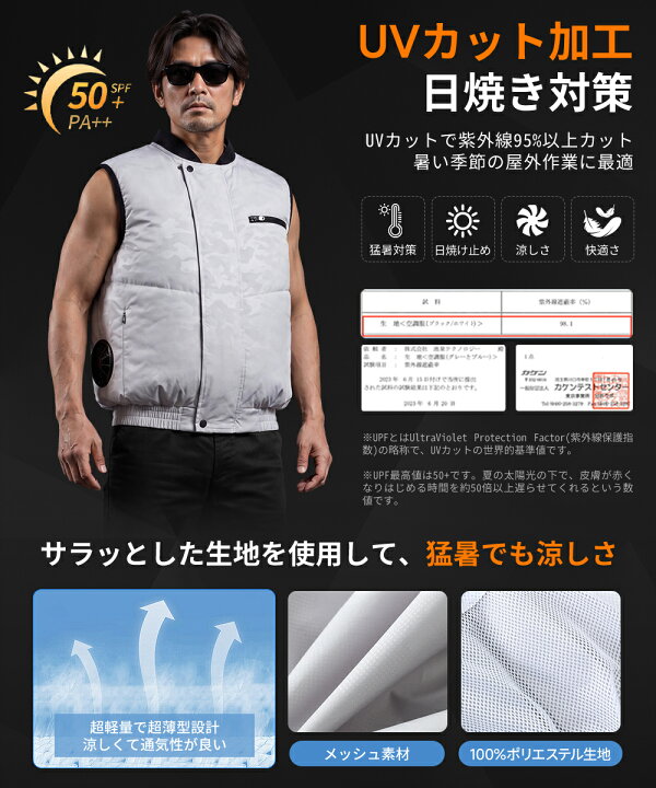 楽天市場】「正規品」「-19℃冷却効果」空調ベスト ファン付きべスト 