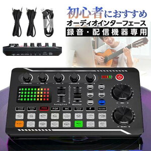 オーディオインターフェース サウンドカード オーディオミキサー デジタルミキサー ボイスチェンジャー ポッドキャスター ドライバー不要 パソコン スマホ 生配信 ポッドキャスト ライブ