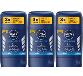 【送料無料】NIVEA MEN ニベア メン fresh active フレッシュ アクティブ デオドラント スティックタイプ 50ml x 3個セット 48時間 海外通販