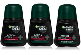 【送料無料】3個セット Garnier Men ガルニエ メン Action Control ロールオン デオドラント 96時間 50ml 海外通販