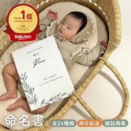 【レビュー特典】[雑誌GOODA掲載店] 命名書 2枚入り 1200円 額縁セット 赤ちゃん 足形手形 お七夜 命名紙…