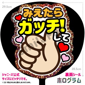 【シールタイプで貼るだけ簡単♪】「みえたらガッチして」コンサートやライブ、劇場公演やスポーツ観戦に手作り応援うちわで推しからファンサをもらおう 応援うちわ 推し活 ファンサうちわ シールうちわ KPOP ハングルうちわ ジャンボうちわにピッタリ SMILE FUN公式