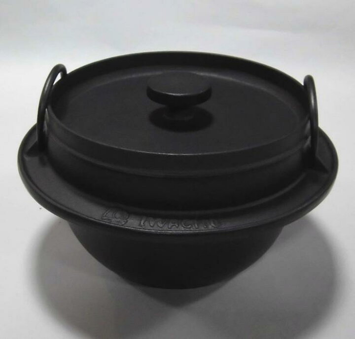 楽天市場】岩鋳 日本製 南部鉄器鉄鍋 ごはん鍋5合炊き（IH対応 100V 