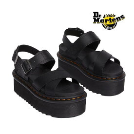 ドクターマーチン Dr Martens レディースサンダル ATHENA_VOSS_II_QUAD 30717001 ブラック黒 厚底 送料無料