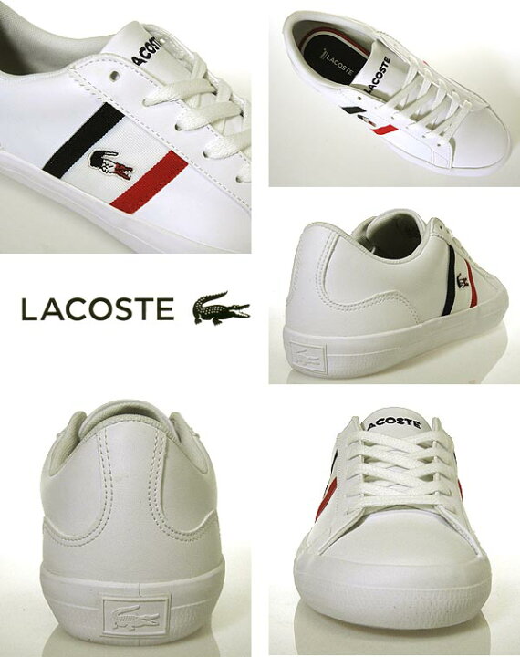 楽天市場 ラコステ スニーカー レディース レザー Lerond Tri 1 Lacoste レロンド Cfa0087 407 ホワイト ネイビー レッド 白 トリコロール 送料無料 シューズ スニーカーカワカミ靴店