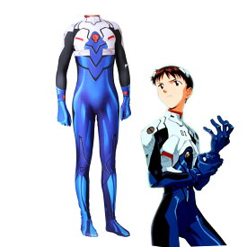 新世紀エヴァンゲリオン プラグスーツ 碇シンジ スーツ 風 EVA コスプレ コスチューム ハロウィン 仮装 コスプレ イベント仮装 ヱヴァンゲリヲン 男女兼用 EVA-5