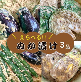 えらべる! ぬか漬け3品セット免疫力アップするぬか漬けを食卓に! 昔ながらの製法で漬ける 無添加 酒のあて 日本酒のあて ワインのおとも マリアージュ 店長はきき酒師 副店長はワインエキスパート お酒との相性の相談のります