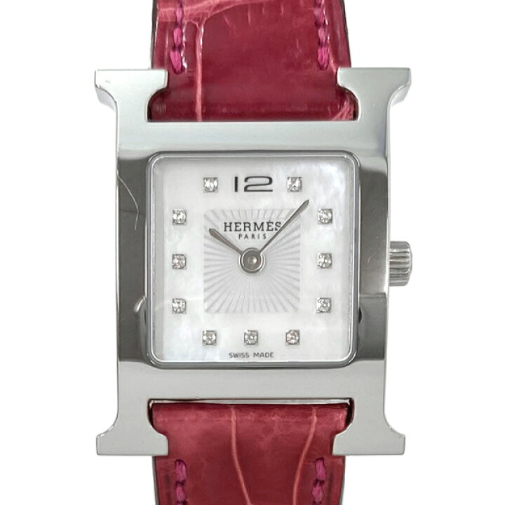 楽天市場】[中古] エルメス Hウォッチ PM HH1.210 クォーツ ホワイト  