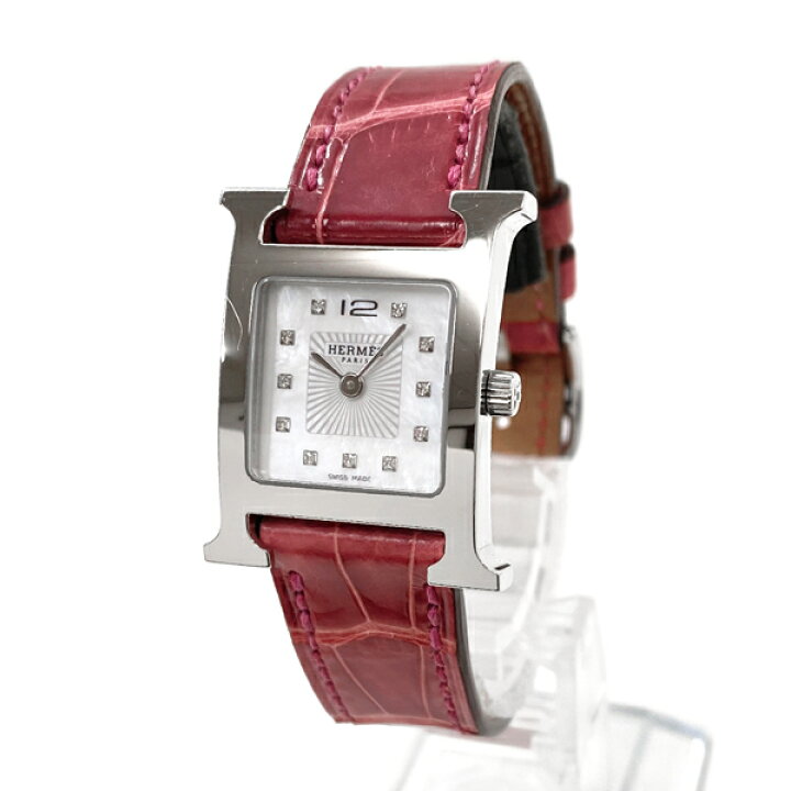 楽天市場】[中古] エルメス Hウォッチ PM HH1.210 クォーツ ホワイト  