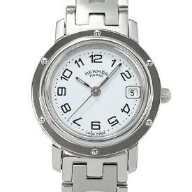 [中古] エルメス クリッパー CL4.210 クォーツ ステンレススチール ホワイト文字盤 日付表示 カレンダー 24mm HERMES