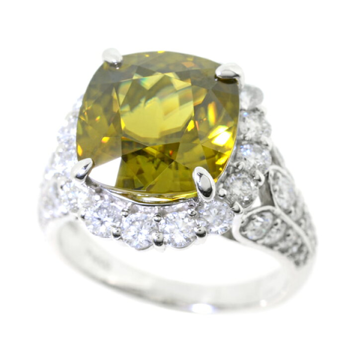 楽天市場】[中古] Pt900 天然 スフェーン6.72ct ダイヤモンド1.50ct 