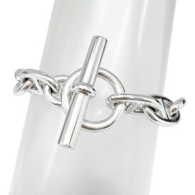 [中古] エルメス シェーヌダンクル TGM ブレスレット 11コマ 16.5cm SV925 シルバー チェーンブレス 磨き済 104.8g Chaine d'ancre HERMES