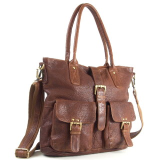水牛革バッファローレザートートバッグ2WAYカワノバッグ(KawanoBag)No.003055チャ
