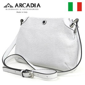 ＼楽天スーパ－SALE／レディースバッグ イタリア製 牛革 ポシェット ARCADIA アルカディア Art.2568 BIANCO ホワイト