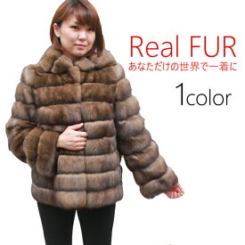 日本製 レディース ファージャケット ロシアンセーブル フード付き 毛皮ジャケット 3942 天然毛皮 高級毛皮 婦人毛皮 毛皮 セーブル