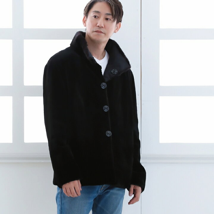 ファーコート メンズ 毛皮コート フォクス ファー付き ショートコート おしゃれ 上着 暖かい 秋冬 防寒 男士 上着 アウター ウインドブレーカー冬 バイクウェア冬 チェスターロング ミンクファー ジャケット コート レザー ジージャン