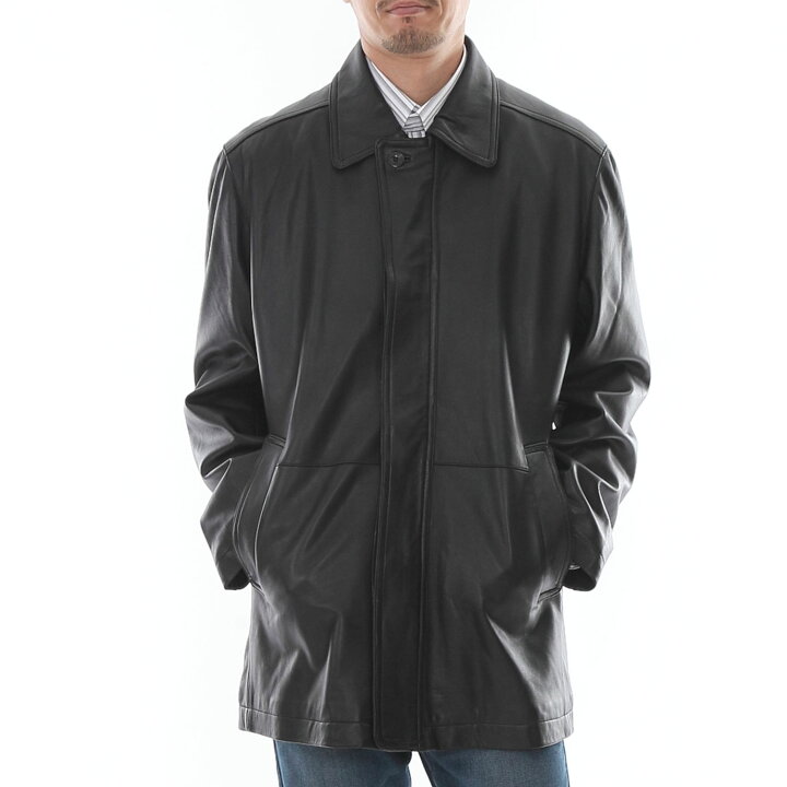 楽天市場】有名ブランド レザーコート メンズ ステンカラー ラム  