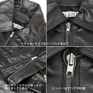 メンズレザージャケットトラッカーライダースジャケットカウレザージャケットmlrj0022