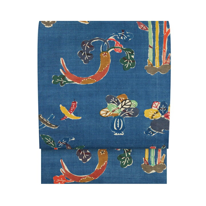 楽天市場】国画会会員 添田敏子型絵染 創作名古屋帯【お仕立て替え済 