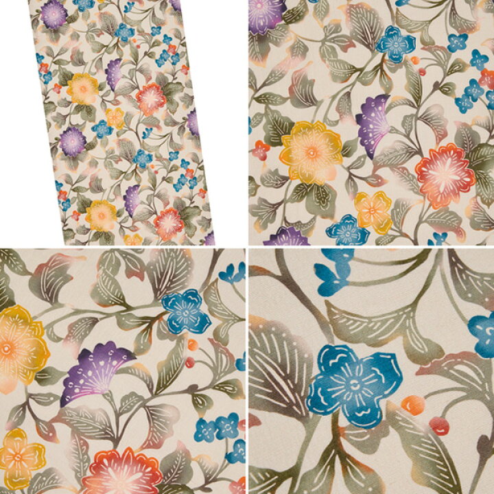 楽天市場】結城屋花唐草模様 型絵染結城紬 名古屋帯【未着用品 