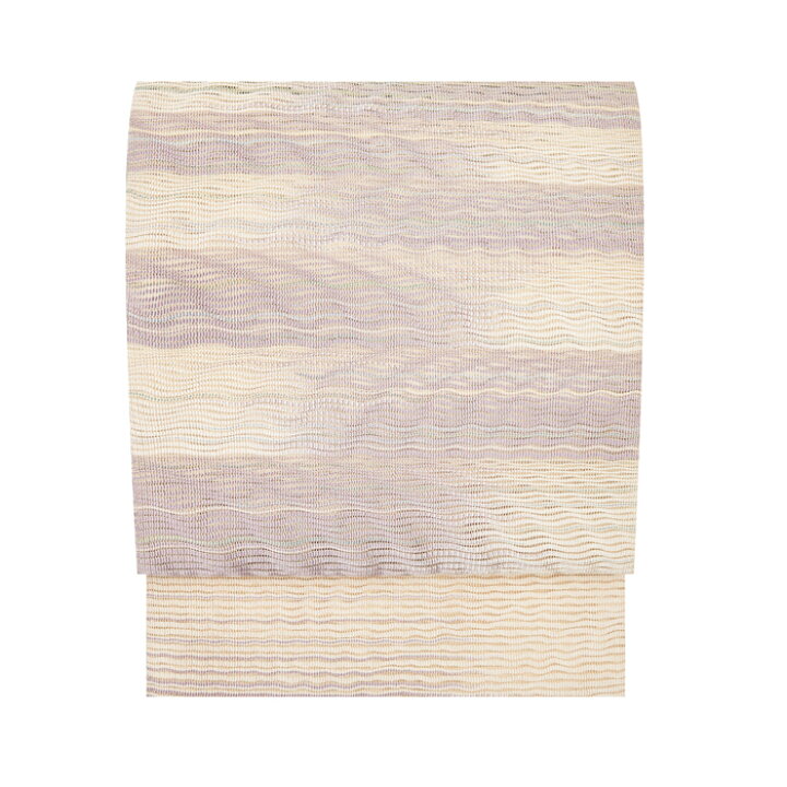 平和屋本店□極上 人間国宝 綴織 細見華岳 八寸名古屋帯 静波 金糸 