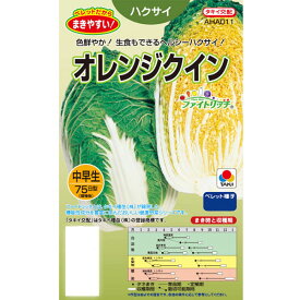 タキイ種苗　種子　AHA01H　シスリコピンリッチ　はくさい　オレンジクイン　白菜　ペレット種子約100粒