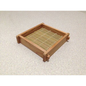 ナガノ産業 2368 杉 そばへぎ 1人用 (クリア塗装・竹ス付)205x205xh48 内寸165x165 うどん そば 蕎麦