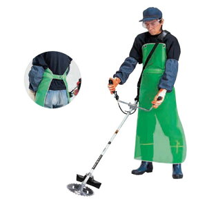 メッシュ草刈り用スパット前掛 #4475 エプロン 作業 快適 川西工業