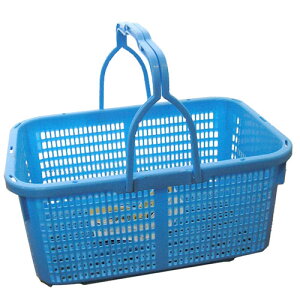 アロン化成 角型収穫カゴ・柄付 プラスチック 網底