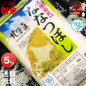 新米 令和7年産 YESクリーン ななつぼし 5kg ＜白米＞ 【送料無料】【北海道米 送料込み 米 お米 真空パック選択可】