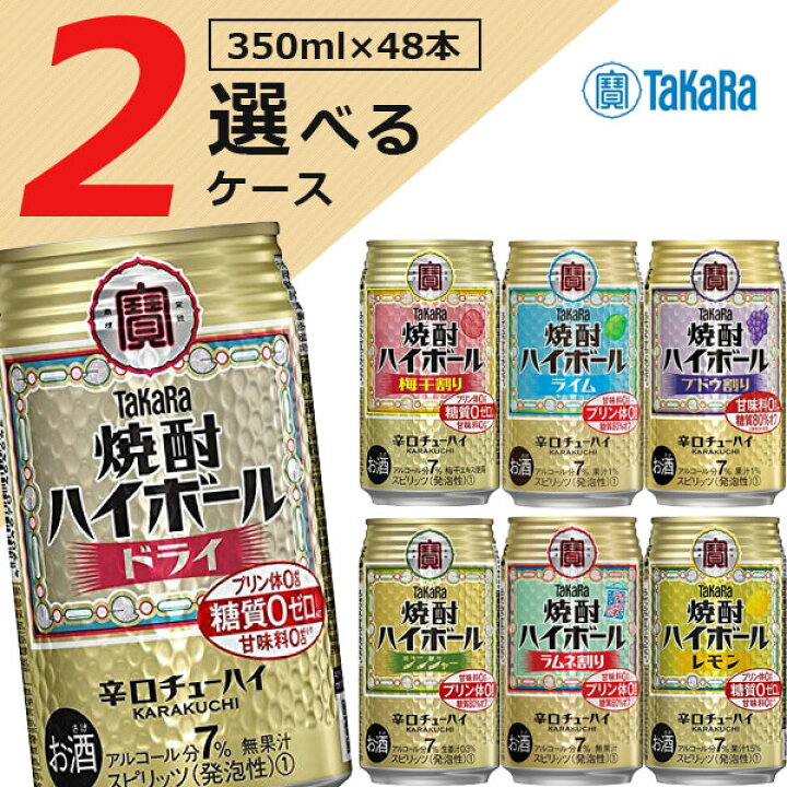 市場 宝 48本 2ケース販売 350ml ドライ 焼酎ハイボール
