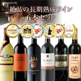 【6本セット送料無料】絶品の長期熟成ワイン6本セット＜ワインセット＞※沖縄県は送料無料対象外[T.4204.-.SE]