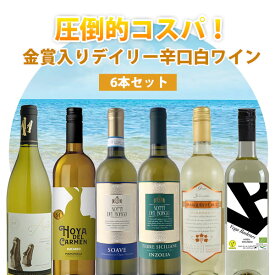 【700円OFFクーポン対象】【6本セット送料無料】圧倒的コスパ！ 金賞入りデイリー辛口白ワイン（750ml×6本）＜ワインセット＞※沖縄県は送料無料対象外デイリーセット 白ワインセット [T.3493.0.SE]