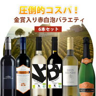 【700円OFFクーポン対象】【6本セット送料無料】圧倒的コスパ！金賞入り赤白泡バラエティ6本セット 750ml…