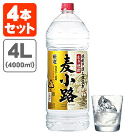 【4本セット送料無料】宝焼酎 麦焼酎 麦小路 25度 4000ml(4L)×4本 [1ケース] 甲類乙類混和※北海道・九州・沖縄県は送料無料対象外むぎこうじ [T.001.3102.1.SE]