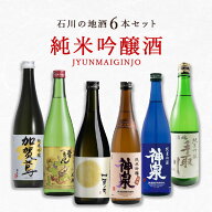 「石川県地酒」絶品の純米吟醸酒6本セット 720ml×6本 日本酒 飲み比べセット 純米酒セット 純米吟醸セッ…