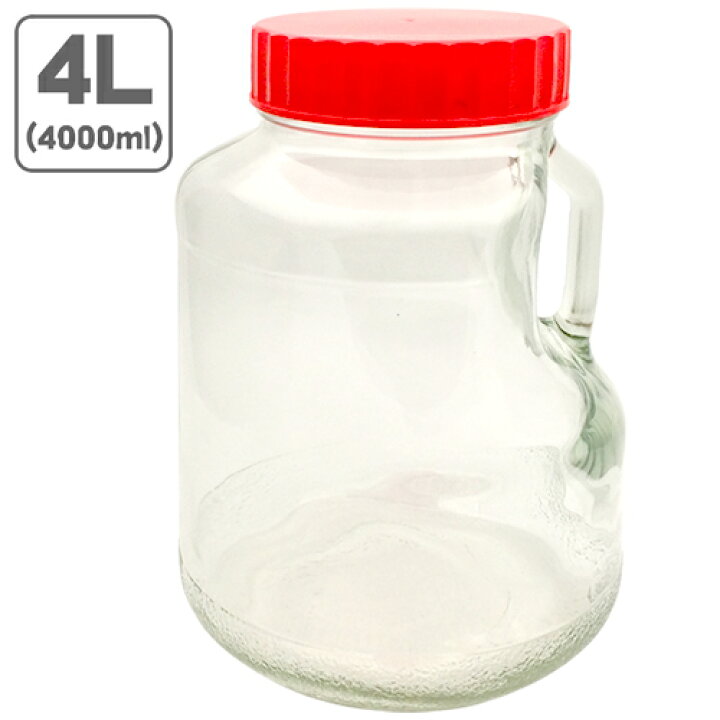 楽天市場】【送料無料】 石塚硝子 梅酒 果実酒用 手付き貯蔵瓶 4L 